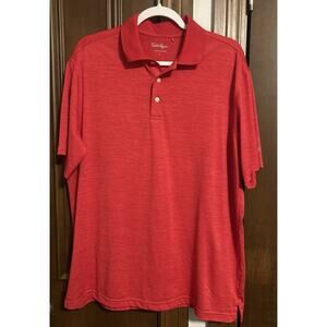 Walter Hagen Essentials Polo Shirt Golf Mens Large Red Short Sleeve